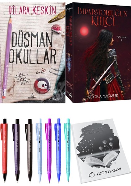 Imparatorluğun Kılıcı ve Ephesus Yayınları Düşman Okullar 1 Dilara Keskin 2'li Set + Hediyeli