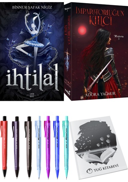 Imparatorluğun Kılıcı ve Dokuz Yayınları İhtilal 1 Zelzele Binnur Şafak Nigiz 2'li Set + Hediyeli