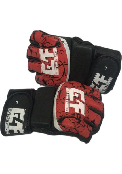 G4F Mma Gloves Gerçek Deri Eldiven Kırmızı/siyah GF030 S Beden
