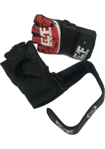 G4F Mma Gloves Gerçek Deri Eldiven Kırmızı/siyah GF030 S Beden