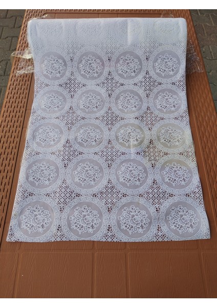 Pvc Dantel Dolap Içi Raf Örtüsü Beyaz Dantelli Buzdolabı Çekmece Kaymaz Mutfak Sehpa Çok Amaçlı Örtü 50X100 cm 1 Metre Renk