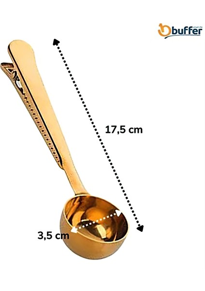 Mandallı Kahve Ölçü Kaşığı Çok Fonksiyonlu  Paslanmaz Çelik Kaşık Kolay Kullanım
