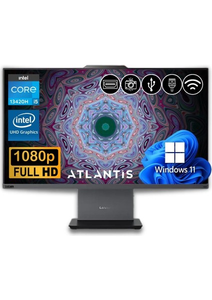 Thinkcentre Neo 50A 24 Gen 5 I5-13420H 16GB 512 GB M.2 SSD 12SC000YTR ATL21 23.8" W11PRO All In One Bilgisayar