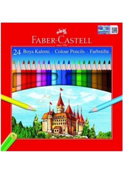 Faber Castell Karton Kutu Kuru Boya Tam Boy 24 Renk