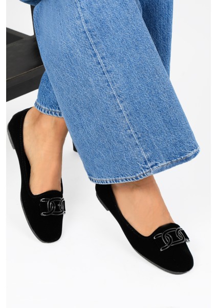 Kadın Siyah Toka Detaylı Babet Hafif Rahat Taban Günlük Ayakkabı modelleri