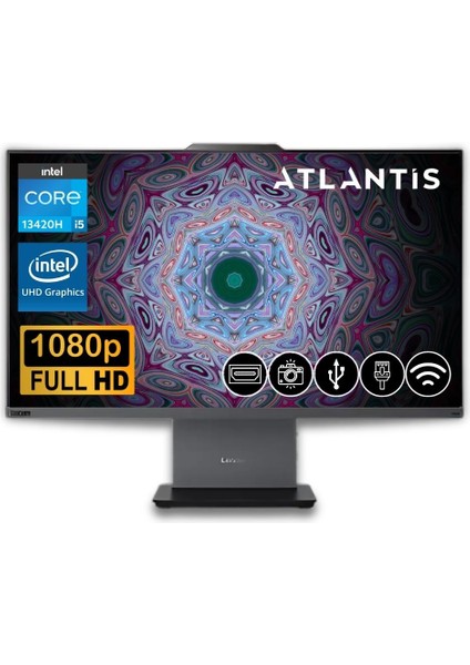 Thinkcentre Neo 50A 24 Gen 5 I5-13420H 32GB 256GB M.2 SSD 12SC000YTR Atl8 23.8"fdos All In One Bilgisayar