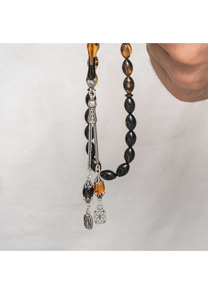 Gümüş Püskül Sıkma Kehribar Tesbih fırsatları