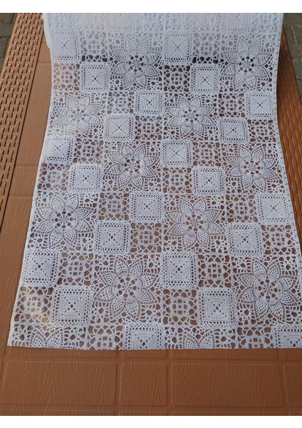 Pvc Dantel Dolap Içi Raf Örtüsü Beyaz Dantelli Buzdolabı Çekmece Kaymaz Mutfak Sehpa Çok Amaçlı Örtü 50X100 cm 1 Metre