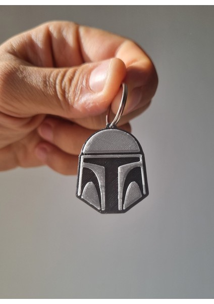 Çevre Dostu Mandalorian Kask Anahtarlık – Star Wars Hayranlarına Özel Hediye