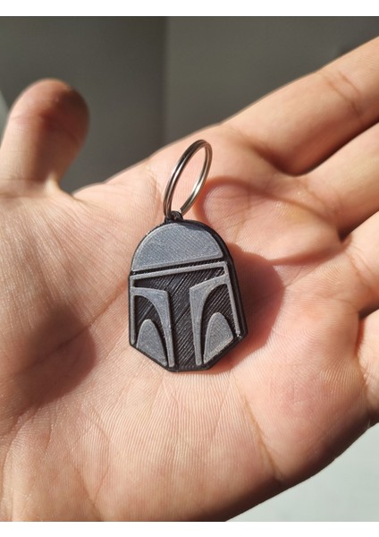 Çevre Dostu Mandalorian Kask Anahtarlık – Star Wars Hayranlarına Özel Hediye