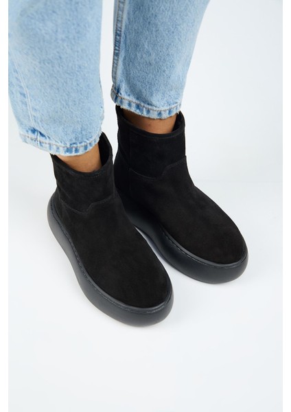 Gemma Kadın Deri Düz Içi Kürklü Siyah Bot fiyatları