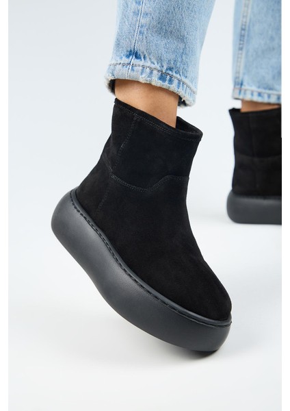 Gemma Kadın Deri Düz Içi Kürklü Siyah Bot fırsatları
