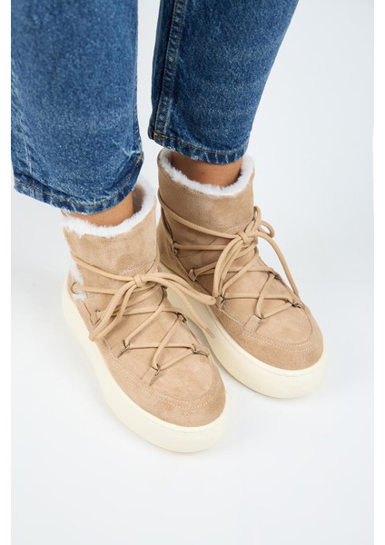 Haven Kadın Deri Bağcıklı Içi Kürklü Kum Bot fiyatları