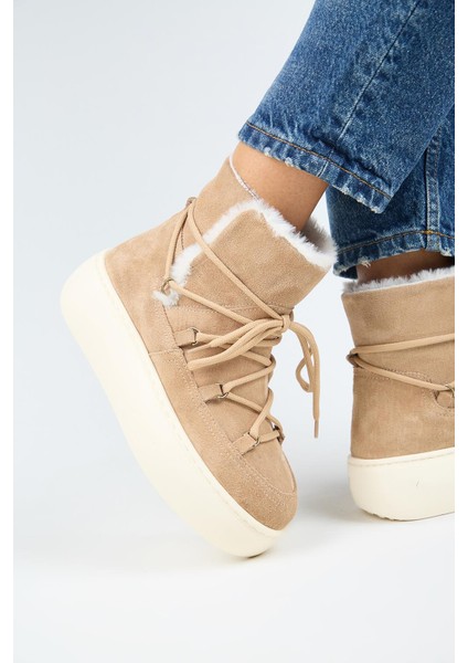 Haven Kadın Deri Bağcıklı Içi Kürklü Kum Bot indirimleri