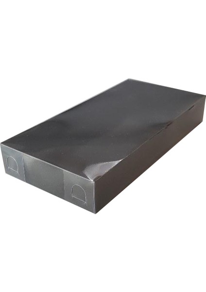 Asetat Kapaklı Karton Kutu 20 x 10 x 3 (25 Adet) Siyah