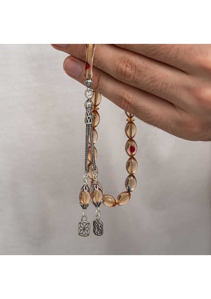 Gümüş Püsküllü Sıkma Kehribar Tesbih fırsatları