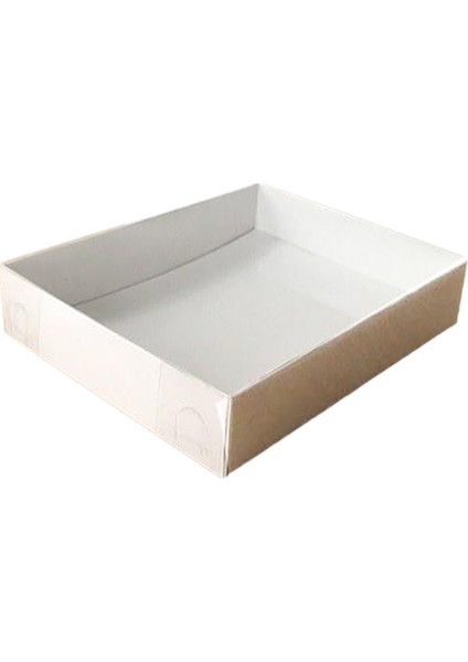 Asetat Kapaklı Karton Kutu 12 x 15 x 3 (25 Adet) Beyaz
