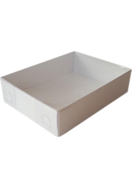 Asetat Kapaklı Karton Kutu 9 x 12 x 3 cm (25 Adet) Beyaz