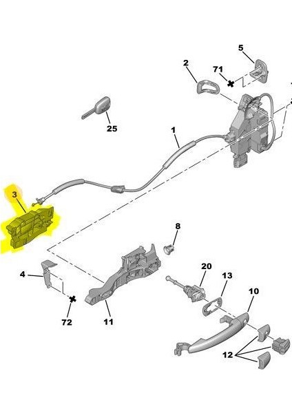 Peugeot Rcz Ön Kapi Kolu İç (2010-2016) 1.6 L THP 9144C8
