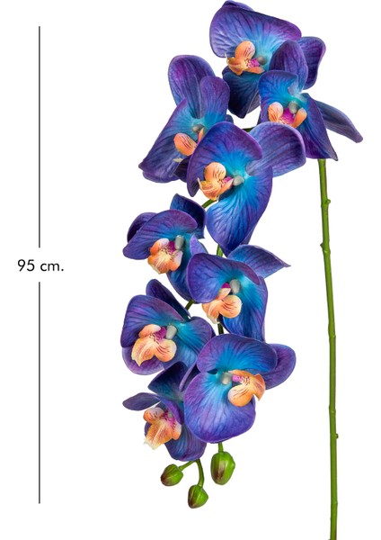 Yapay Orkide Gerçek Dokulu Mor-Mavi 95 Cm. modelleri