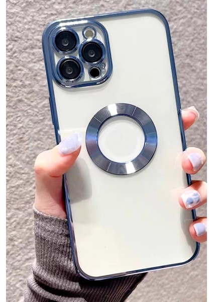 Apple iPhone 14 Pro Max Uyumlu Kamera Korumalı Şeffaf Renkli Kılıf