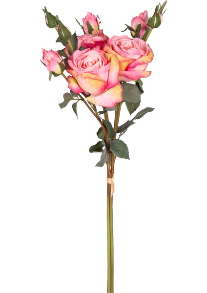 Yapay Gül Demeti 3 Dallı Koyu Pembe 60 Cm.