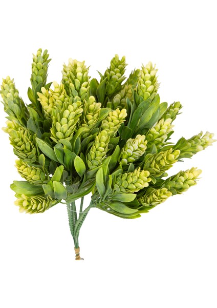 Yapay Çiçekli Bitki Yeşil-Krem 25 Cm.