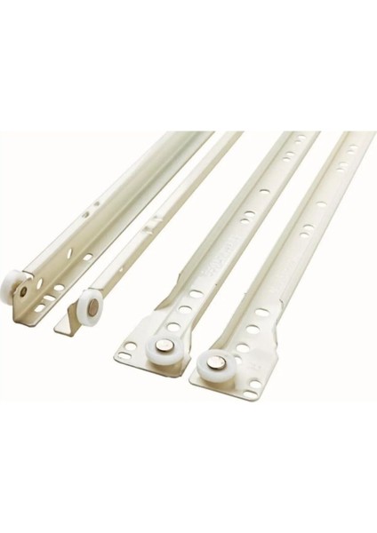 35 cm Klasik Kızaklı Dolap Çekmece Rayı Beyaz