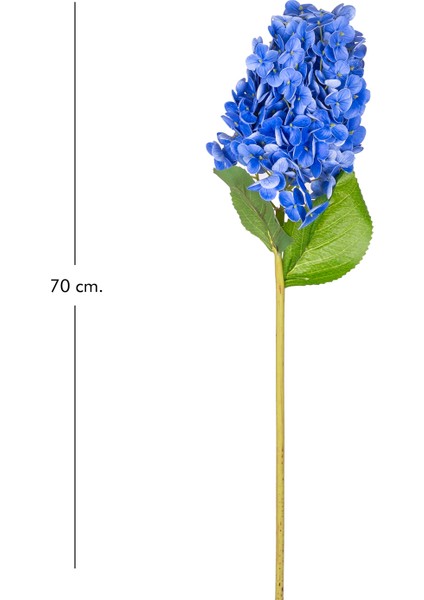 Yapay Ortanca Islak Dokulu Mavi 70 Cm.