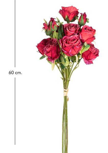 Yapay Çiçek Gül Demeti Kırmızı 60 Cm. modelleri