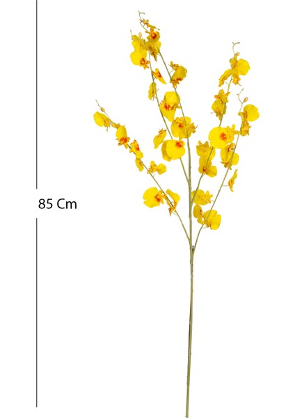 Yapay Çiçek Kelebek Orkide Sarı 85 Cm.