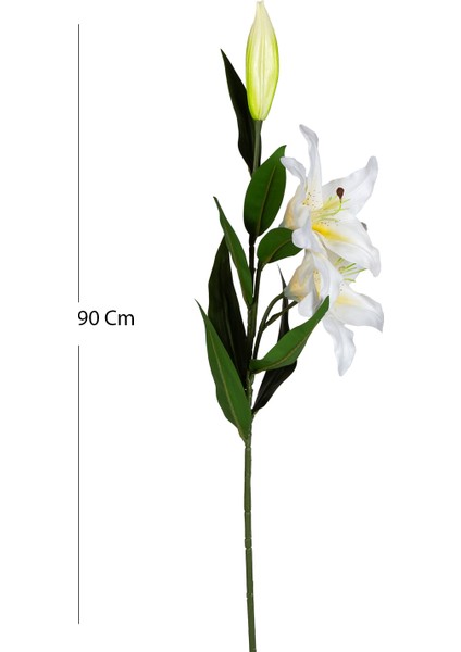 Yapay Çiçek Lilyum Beyaz-Sarı 90 Cm. modelleri