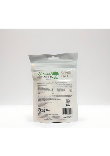 Kuzu Etli Şeritler Köpek Ödülü Grain Free (Tahılsız) Yüksek Proteinli Fırında Kavrulmuş