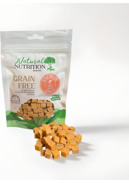 Natural Nutrition Somon Eti Küpleri Köpek Ödülü Grain Free (Tahılsız) Yüksek Proteinli Fırında Kavrulmuş