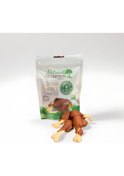 Tavuk Eti Kalsiyum Kemik Köpek Ödülü Grain Free (Tahılsız) Yüksek Proteinli Fırında Kavrulmuş