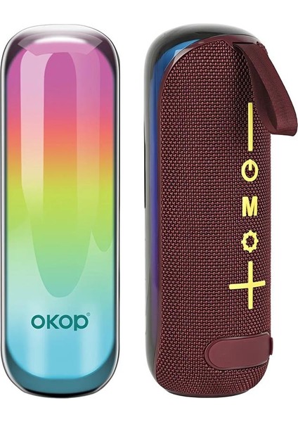 Bluetooth Hoparlör Rgb Işıklı Taşınabilir Mini Ses Bombası Radyo Özellikli KP-558