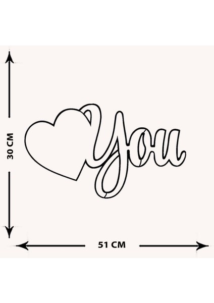 - Love U! Metal Tablo, Duvar Dekoru - Sevgi, Sevgili, Aşk Temalı Hediyelik Tablo - 51 x 30 - cm -Siyah - Doğum Günü - Sevgililer Günü - Anneler Günü -LOVE-128 indirimleri