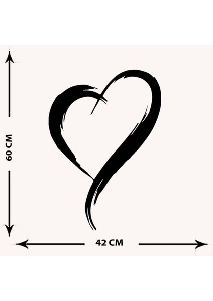 - Kalpli Fırça Metal Tablo, Duvar Dekoru - Sevgi, Sevgili, Aşk Temalı Hediyelik Tablo - 60 x 42 - cm -Siyah - Doğum Günü - Sevgililer Günü - Anneler Günü -LOVE-020 indirimleri