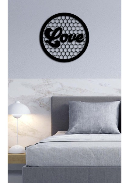 - Love Peteği Metal Tablo, Duvar Dekoru - Sevgi, Sevgili, Aşk Temalı Hediyelik Tablo - 60 x 60 - cm -Siyah - Doğum Günü - Sevgililer Günü - Anneler Günü -LOVE-091 modelleri