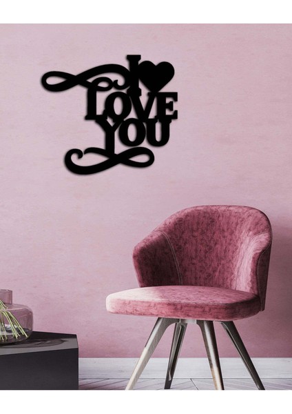 - I Love You ! Metal Tablo, Duvar Dekoru - Sevgi, Sevgili, Aşk Temalı Hediyelik Tablo - 55 x 49 - cm -Siyah - Doğum Günü - Sevgililer Günü - Anneler Günü -LOVE-019 fırsatları
