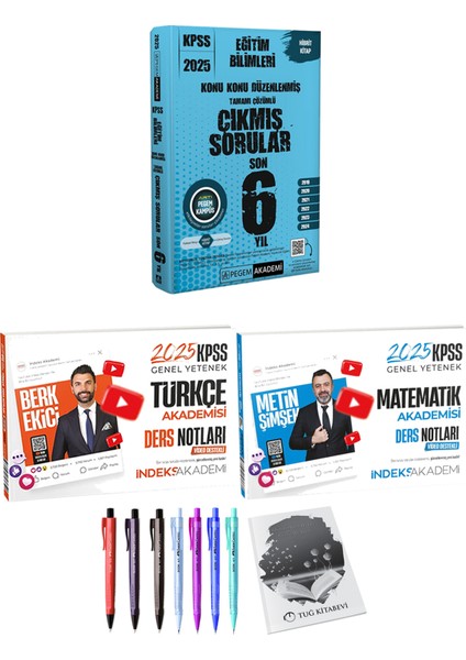 2025 KPSS Eğitim Bilimleri Konu Konu Düzenlenmiş Tamamı Çözümlü Çıkmış Sorular Son 6 Yıl - 2025 KPSS Türkçe Matematik Akademisi Video Ders Notları + Hediyeli