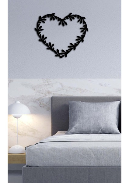 - Kalp Sarmalı Metal Tablo, Duvar Dekoru - Sevgi, Sevgili, Aşk Temalı Hediyelik Tablo - 51 x 42 - cm -Siyah - Doğum Günü - Sevgililer Günü - Anneler Günü -LOVE-080 fiyatları