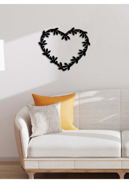 - Kalp Sarmalı Metal Tablo, Duvar Dekoru - Sevgi, Sevgili, Aşk Temalı Hediyelik Tablo - 51 x 42 - cm -Siyah - Doğum Günü - Sevgililer Günü - Anneler Günü -LOVE-080 fırsatları