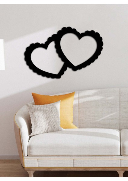 - Pofuduk Kalp Metal Tablo, Duvar Dekoru - Sevgi, Sevgili, Aşk Temalı Hediyelik Tablo - 50 x 33 - cm -Siyah - Doğum Günü - Sevgililer Günü - Anneler Günü -LOVE-042