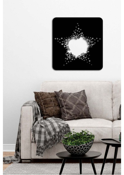 - Love Star Metal Tablo, Duvar Dekoru - Sevgi, Sevgili, Aşk Temalı Hediyelik Tablo - 52 x 50 - cm -Siyah - Doğum Günü - Sevgililer Günü - Anneler Günü -LOVE-093 modelleri