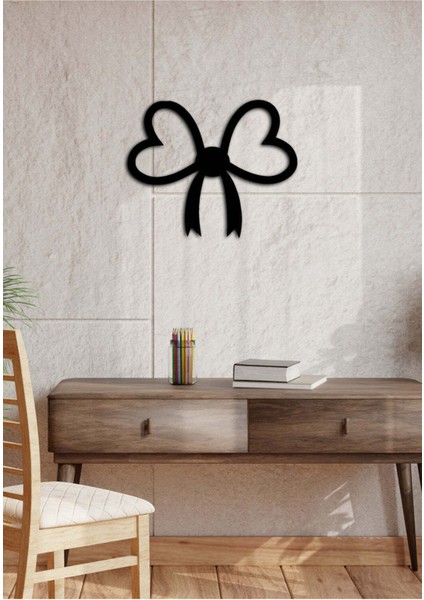 - Papyonlu Kalp Metal Tablo, Duvar Dekoru - Sevgi, Sevgili, Aşk Temalı Hediyelik Tablo - 40 x 32 - cm -Siyah - Doğum Günü - Sevgililer Günü - Anneler Günü -LOVE-061 modelleri