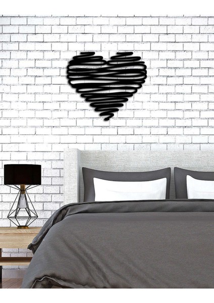 - Kalpli Fırça Metal Tablo, Duvar Dekoru - Sevgi, Sevgili, Aşk Temalı Hediyelik Tablo - 60 x 52 - cm -Siyah - Doğum Günü - Sevgililer Günü - Anneler Günü -LOVE-116 modelleri