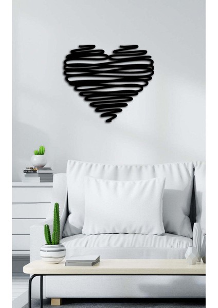 - Kalpli Fırça Metal Tablo, Duvar Dekoru - Sevgi, Sevgili, Aşk Temalı Hediyelik Tablo - 60 x 52 - cm -Siyah - Doğum Günü - Sevgililer Günü - Anneler Günü -LOVE-116 fırsatları