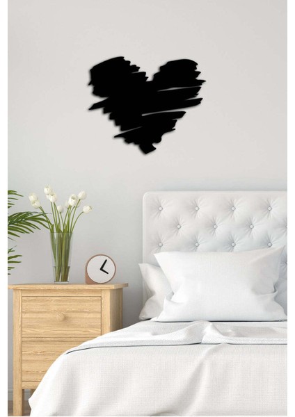 - Kalpli Fırça Metal Tablo, Duvar Dekoru - Sevgi, Sevgili, Aşk Temalı Hediyelik Tablo - 50 x 41 - cm -Siyah - Doğum Günü - Sevgililer Günü - Anneler Günü -LOVE-029 fiyatları