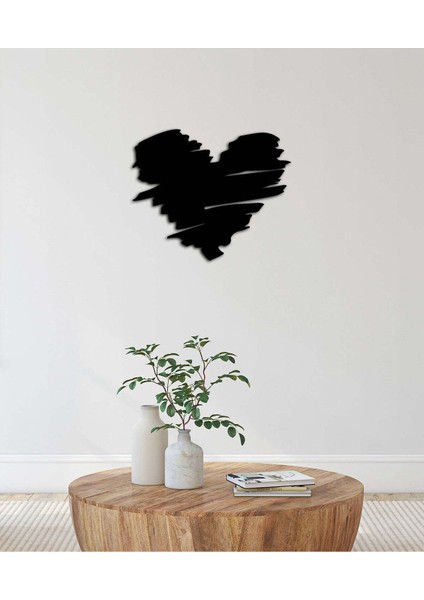 - Kalpli Fırça Metal Tablo, Duvar Dekoru - Sevgi, Sevgili, Aşk Temalı Hediyelik Tablo - 50 x 41 - cm -Siyah - Doğum Günü - Sevgililer Günü - Anneler Günü -LOVE-029 modelleri
